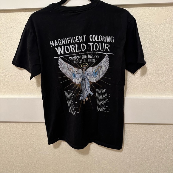 Chance The rapper Magnificent Voloring World Tour Short Sleeve Tee sz M - Picture 5 of 5